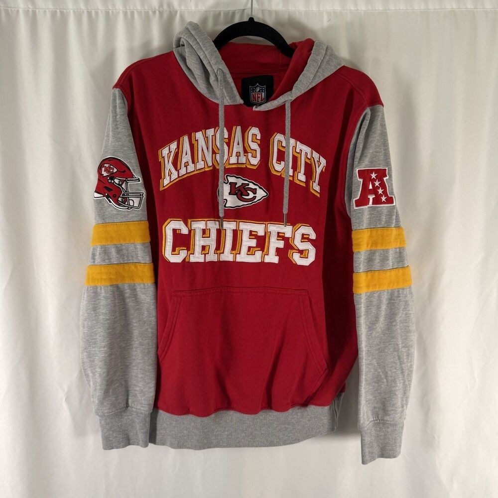 Kansas City Chiefs Hoodie Unisex Small Red Drawstring Pockets NFL Fleece Lined